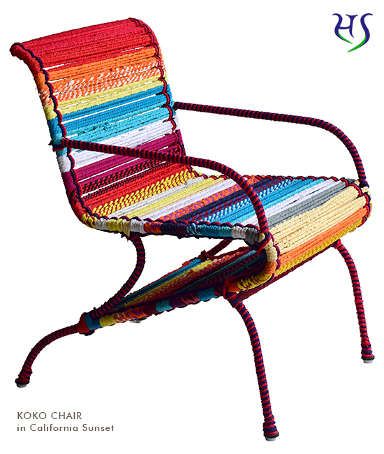 Koko Chair in California Sunset color Katran collection by Sahil & Sarthak